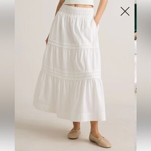 Quince White A-Line Skirt